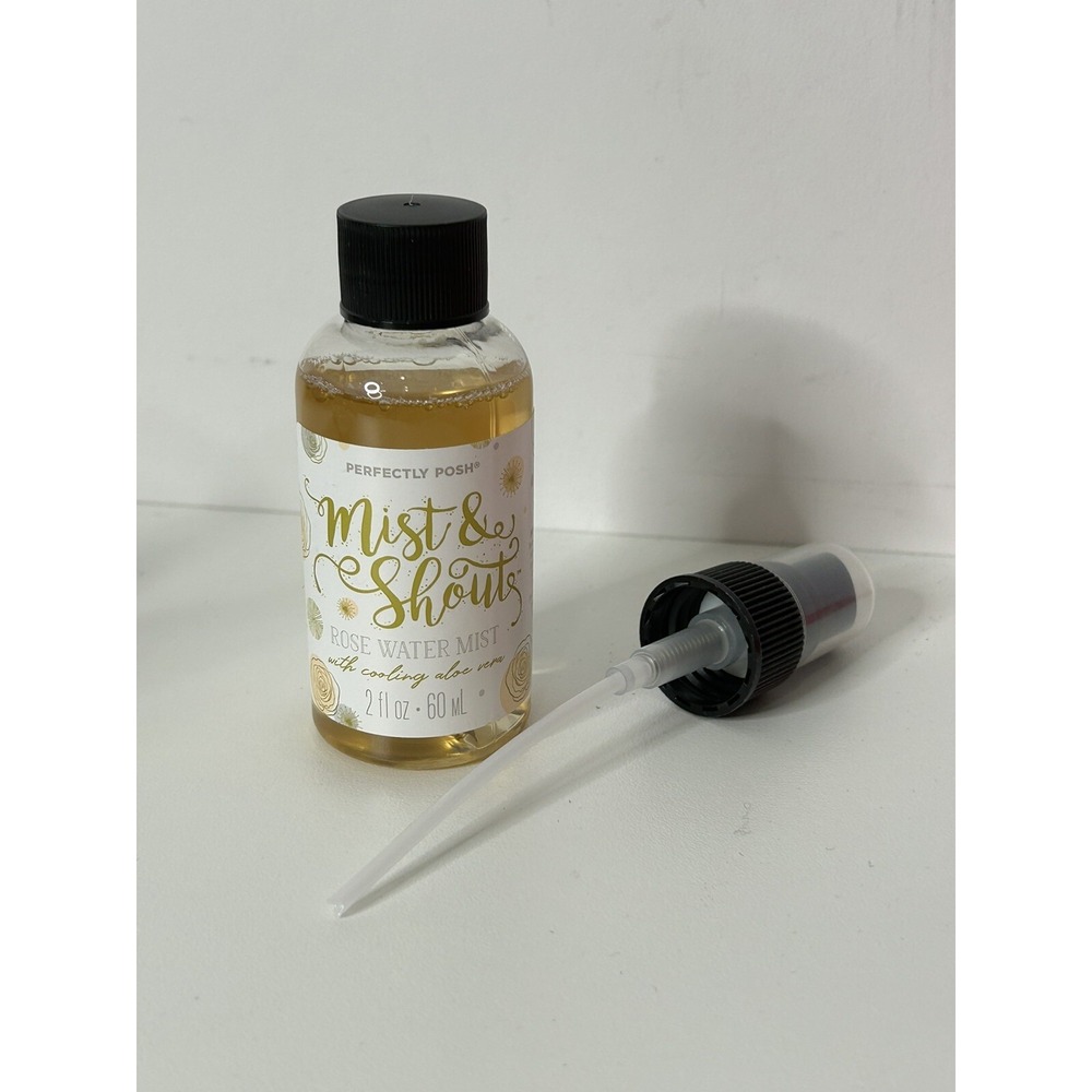 Perfectly Posh Body Mist & Shouts Rose Water with Cooling Aloe Vera 2 FL OZ